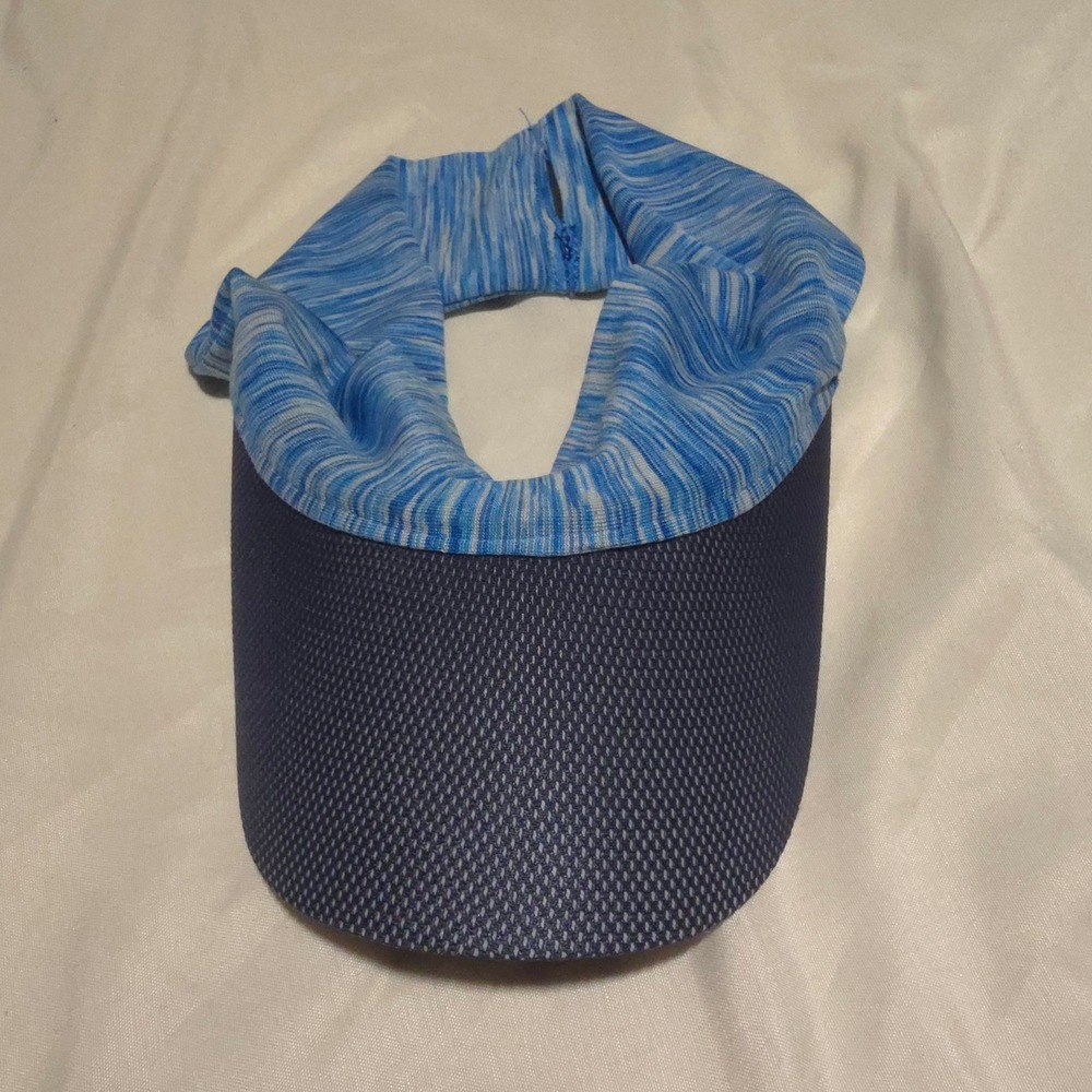 Banana Boat Blue Space Dye UPF 50+ Sun Protection Ponytail Visor Hat OS